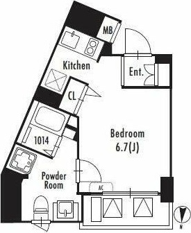 ＧＲＡＮ　ＰＡＳＥＯ　東新宿 401号室 間取り