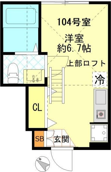 ＦＥＲＩＯ綾瀬イーストコート 104号室 間取り