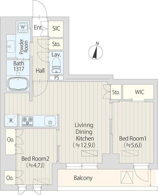 ファレール笹塚II 402号室 間取り