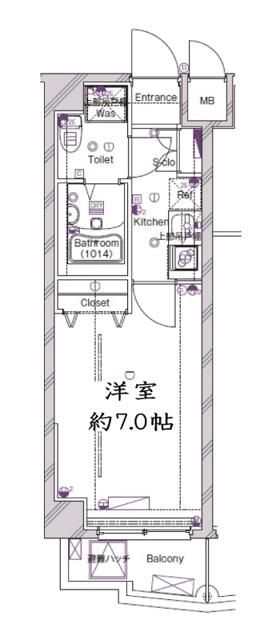 メイクスデザイン桜新町 204号室 間取り