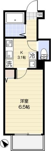 サザンフロント常盤台 102号室 間取り