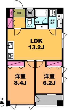 ＴＵＫＩＭＵＲＡ３０ 1002号室 間取り