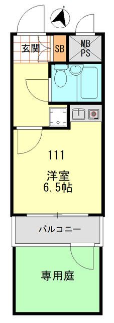 ライオンズマンション荏原中延 111号室 間取り