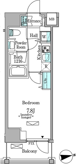 ミリアレジデンス新宿御苑 805号室 間取り