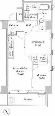 カーサスプレンディッド小石川 403号室 間取り