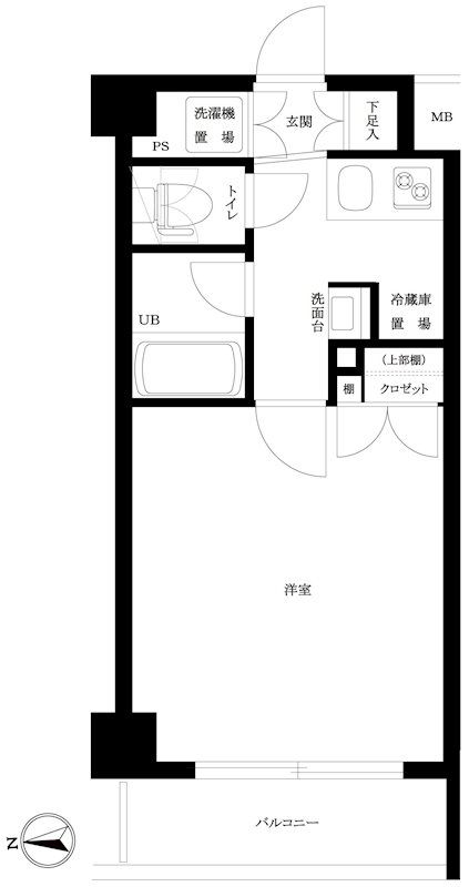 ルーブル高田馬場参番館 105号室 間取り