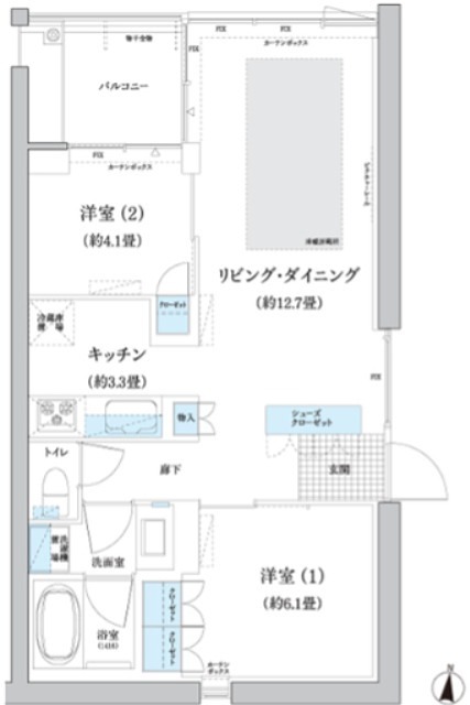 ガーデニエール砧　ＷＥＳＴ 512号室 間取り