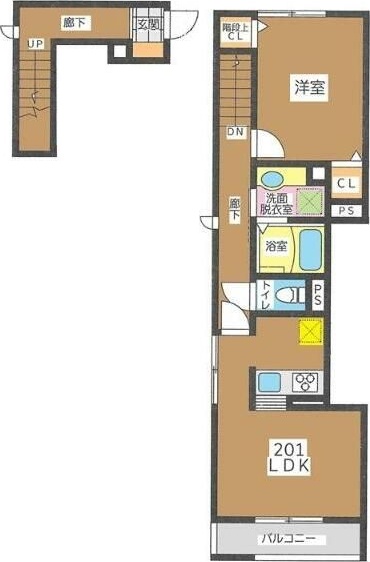 グレース洗足 201号室 間取り