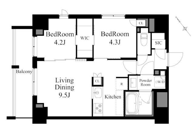 ラティエラ上野入谷 1103号室 間取り