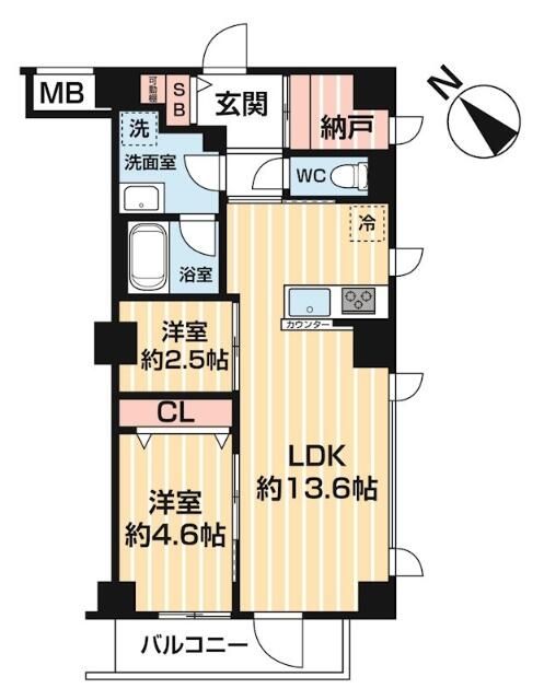 アスブルーム奥浅草 701号室 間取り