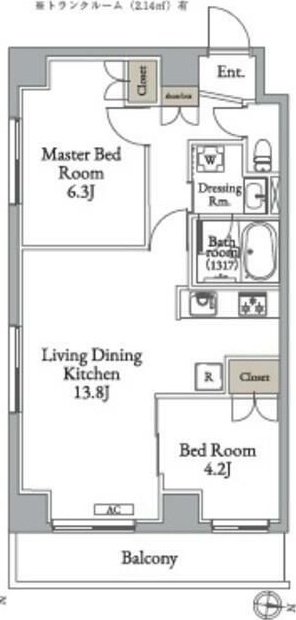 メトロステージ亀有 606号室 間取り