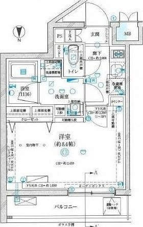 ＧＲＡＮ　ＰＡＳＥＯ神楽坂Ⅱ 201号室 間取り