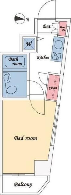 スカイコート新宿曙橋 301号室 間取り