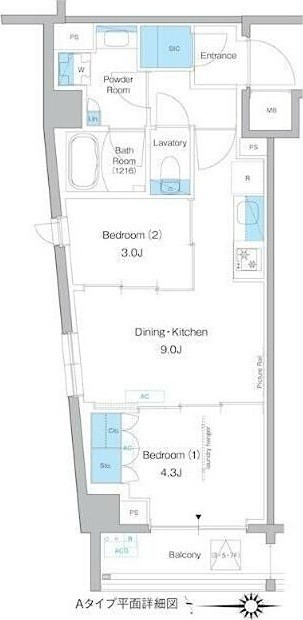 プレディアコート西池袋 604号室 間取り