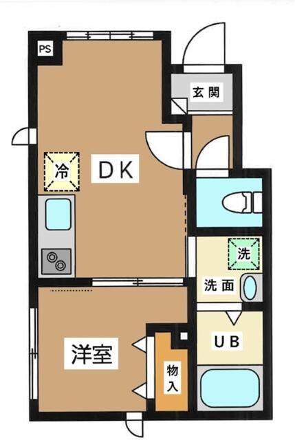 ウィステリア東雪谷 102号室 間取り
