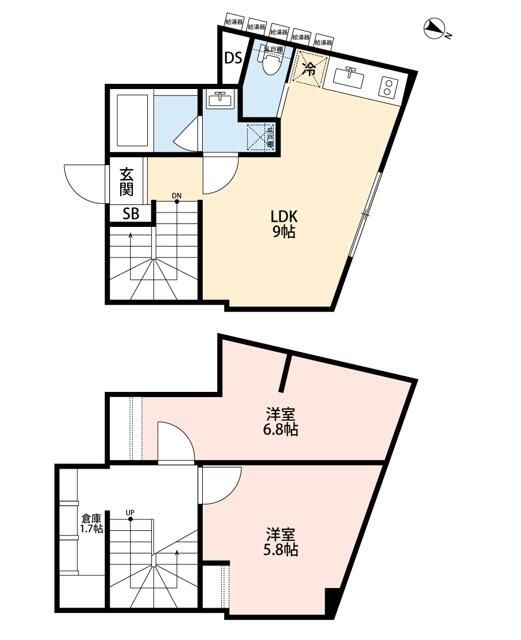 オークレスト下目黒 102号室 間取り