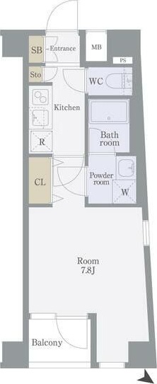 エルフラット板橋 203号室 間取り