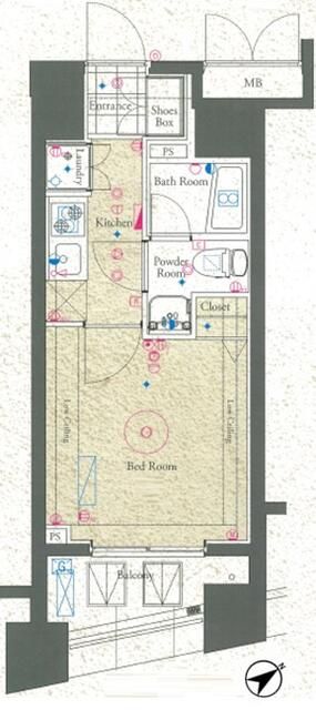 グラントゥルース練馬Ⅱ 702号室 間取り