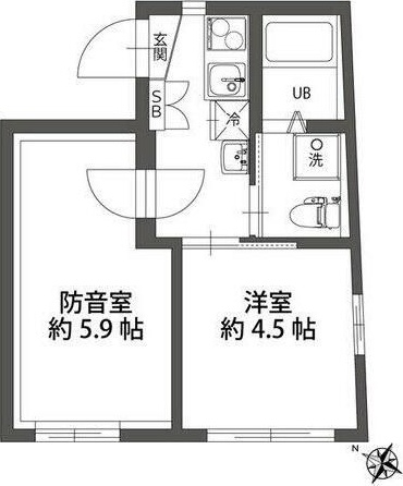 Ｂｅｎｏ　Ｈａｓｕｎｅ 301号室 間取り