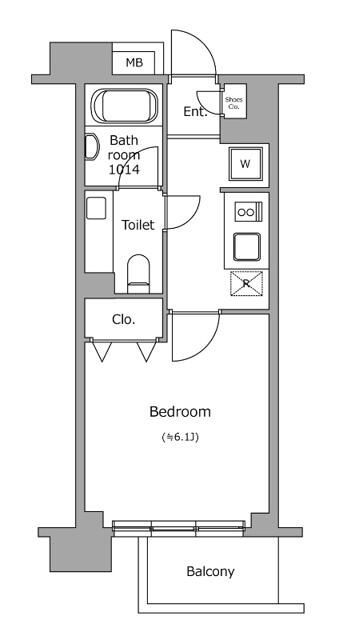 レジディア新宿イーストⅡ 102号室 間取り