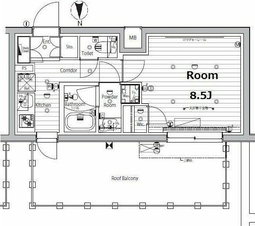 メイクスデザイン学習院下 502号室 間取り