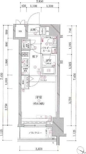 アルテシモフラン 202号室 間取り