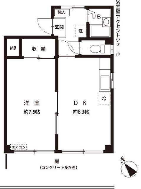 メゾン成増Ⅱ１０３号室 103号室 間取り