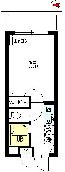 クレスティ砧 302号室 間取り