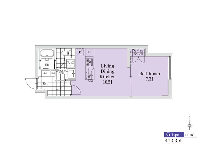 EXAM新中野Ⅱ 202号室 間取り