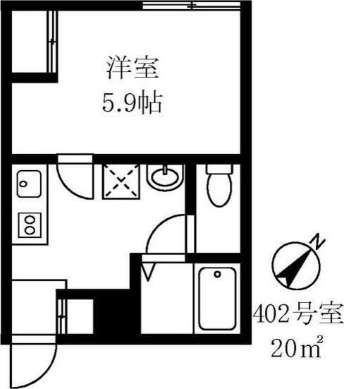 早稲田鶴巻ＩＭＡハウス 402号室 間取り