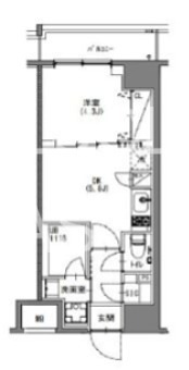 Ｓ－ＲＥＳＩＤＥＮＣＥ新宿御苑 1302号室 間取り