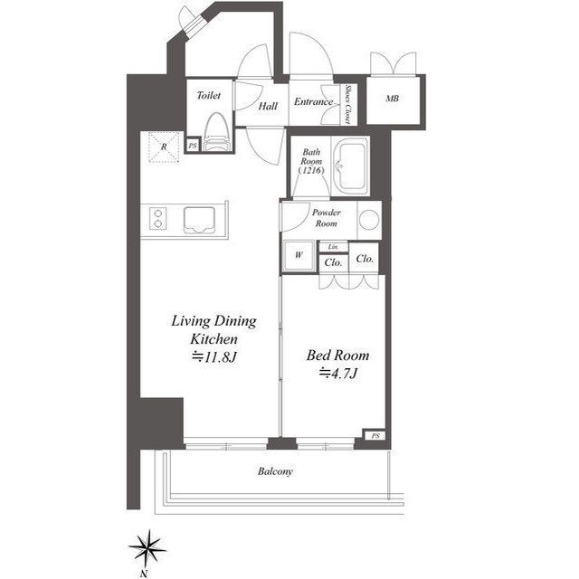 AIFLAT文京本駒込 407号室 間取り