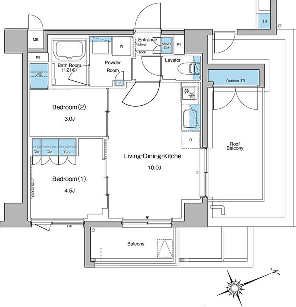 ルフォンプログレ中野坂上 312号室 間取り