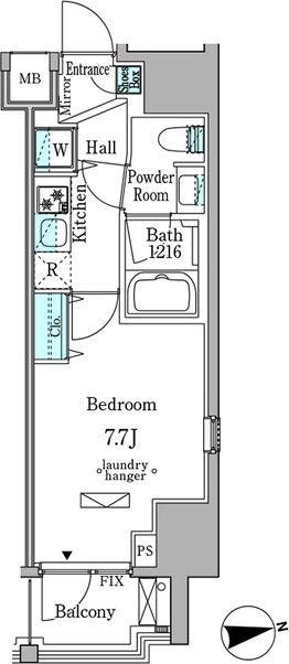 ミリアレジデンス新宿御苑 1106号室 間取り
