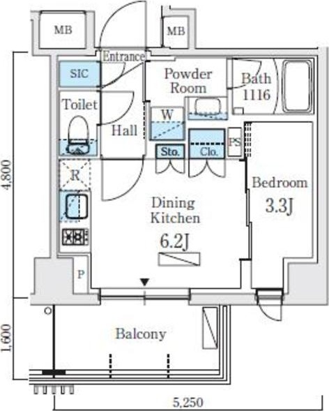 リビオメゾン東北沢 407号室 間取り