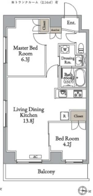 メトロステージ亀有 408号室 間取り