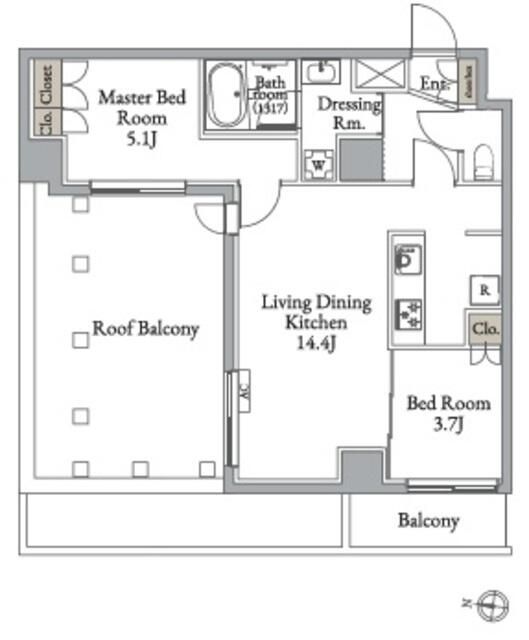 メトロステージ亀有 303号室 間取り