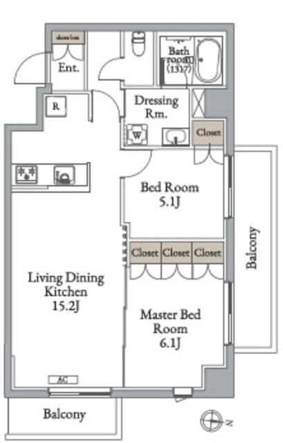 メトロステージ亀有 304号室 間取り