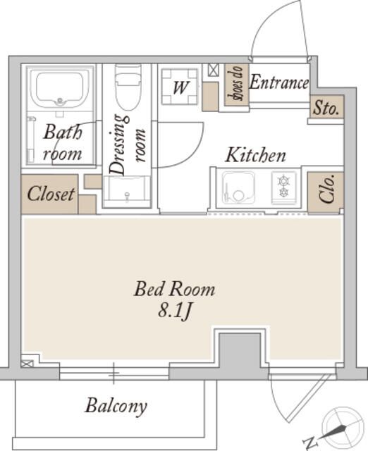 ＯＲＳＵＳ新江古田 213号室 間取り