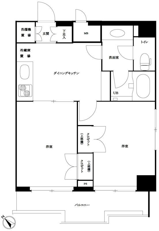ルーブル神宮前 705号室 間取り