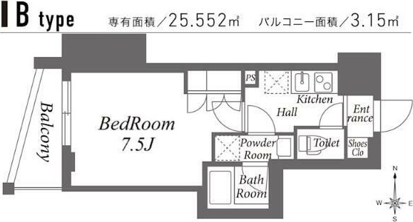 ＺＯＯＭ池袋Ｗｅｓｔ 202号室 間取り