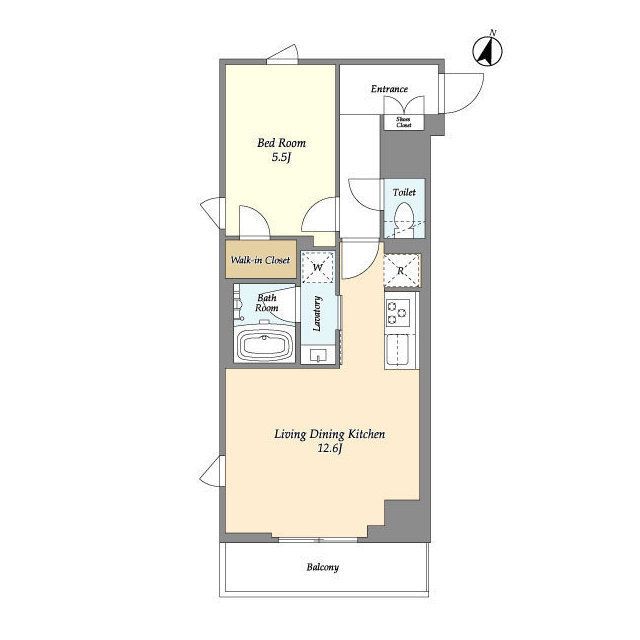 ＡＩＦＬＡＴ若松河田 306号室 間取り