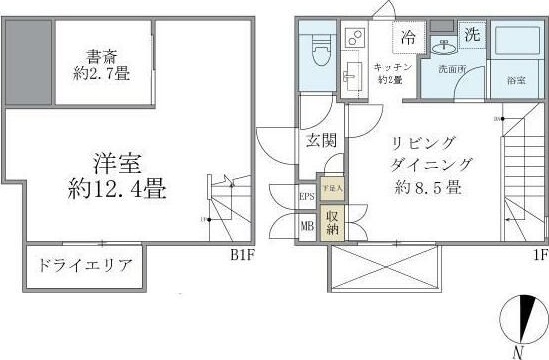 ＡＬＥＲＯ新中野ＩＩ 103号室 間取り