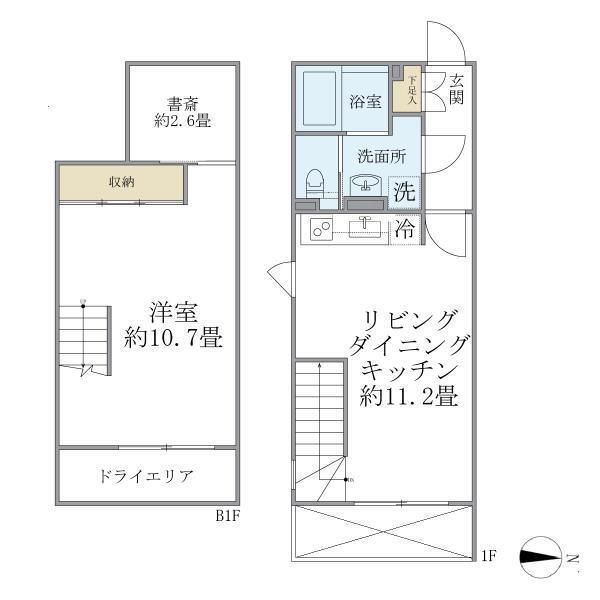 ＡＬＥＲＯ新中野ＩＩ 102号室 間取り