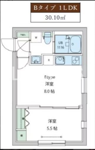 レオーネ早稲田 104号室 間取り
