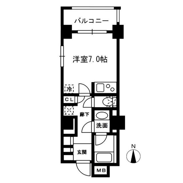 レジディア中落合B棟 301号室 間取り