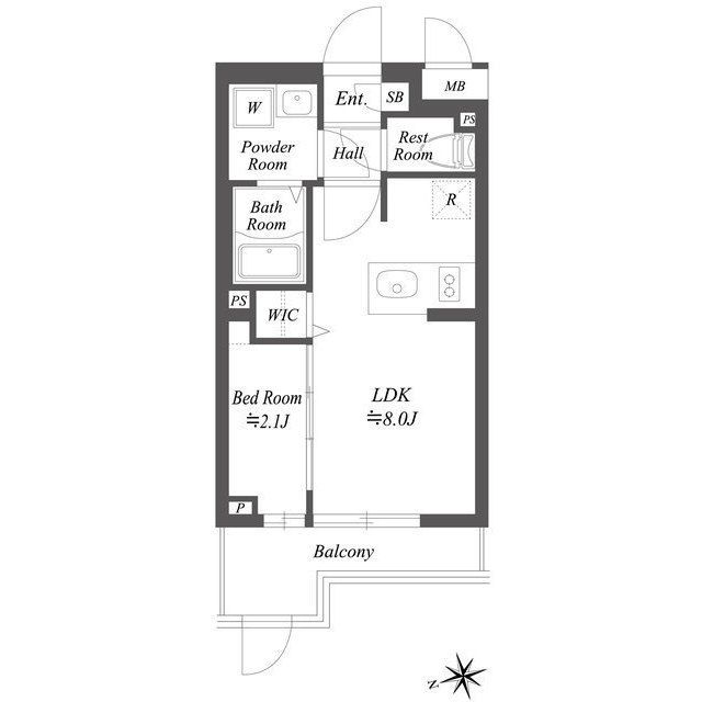 ブランシエスタ用賀 102号室 間取り
