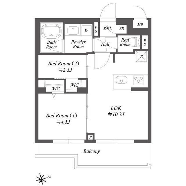 ブランシエスタ用賀 313号室 間取り
