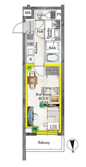 プラネソシエプラス桜台 106号室 間取り