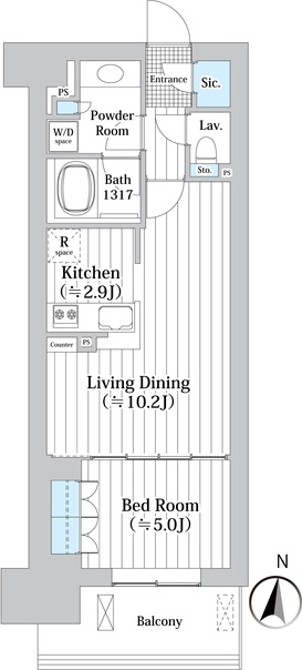 アビティグランデ砧 （B棟） 303号室 間取り